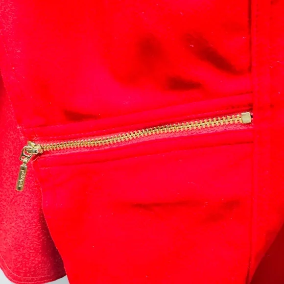 NWT Peck & Peck Red Velvet Two Pocket Edge to Edge Jacket M - Picture 4 of 16